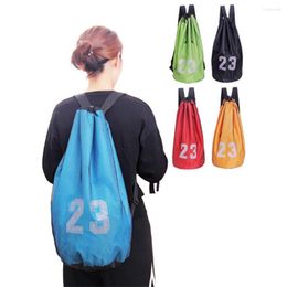 Sacs de rangement Sac à dos Mesh Résistant à l'usure Résistant aux rayures Sangle réglable Couture exquise Réutilisable N ° 23 Imprimer Basketball