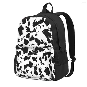 Sacs de rangement Sac à dos Modèle de vache à lait Casual imprimé livre scolaire épaule voyage sac d'ordinateur portable pour femmes hommes