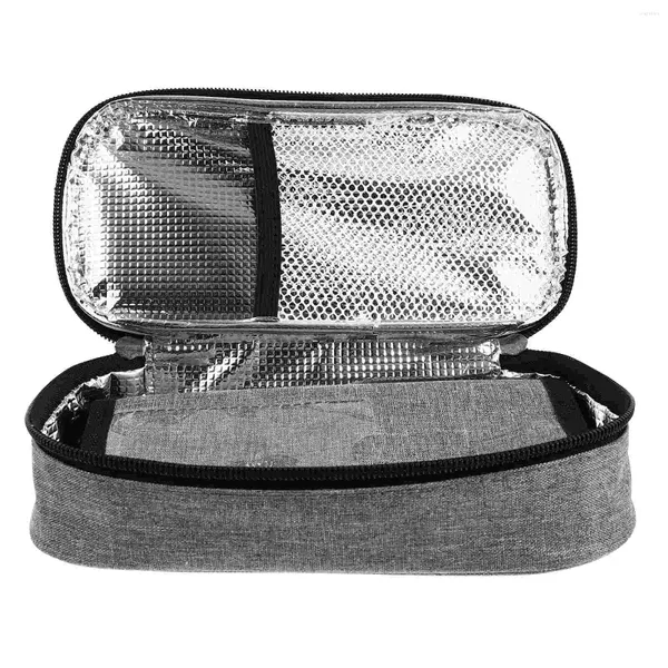 Bolsas de almacenamiento Caja de bolsa Coolertravel Organizador de medicamentos Enfriamiento Pluma aislada Suministros portátiles Transporte fresco Impermeable Práctico