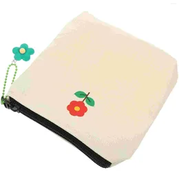 Sacs de rangement sac à pochette durable toile Mini Cash Travel Travel Makeup Women Sanitary Towel Mens portefeuille