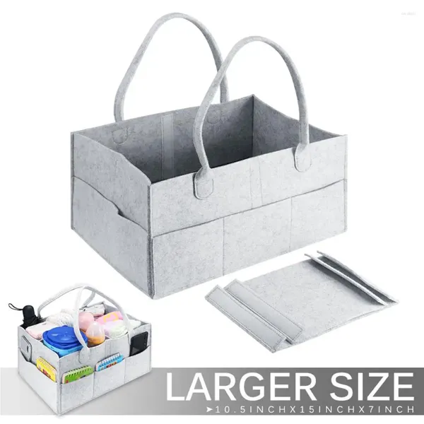 Sacs de rangement Sac Sac à couches Sac à jouets Conteneur Bin Beau travail Organisateur de couches Accessoires ménagers Fournitures pour la maison Gris clair Bleu