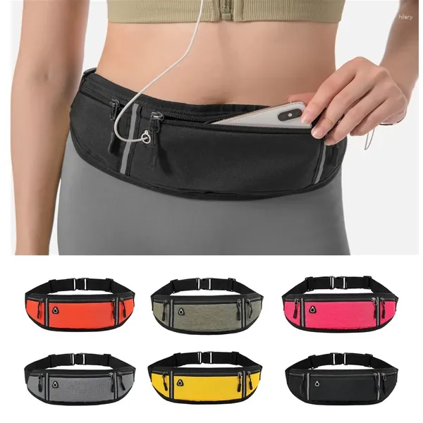 Bolsas de almacenamiento bolsas profesionales corriendo cintura deportiva estuche de teléfono móvil hombres y mujeres cinturón de acondicionamiento físico escondido
