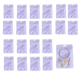 Sac de rangement sac emballage transparent refermable pour les petites entreprises 20pcs bijoux à lèvres à lèvres Mylar