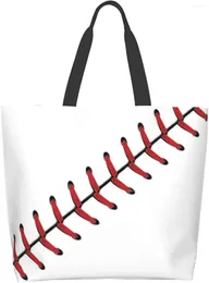 Sacs de rangement Baseball grand sac fourre-tout pour femmes sac à main d'achat étanche réutilisable avec un travail de voyage de voyage de poche intérieur