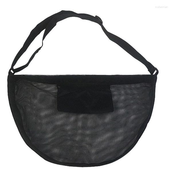 Bolsas de almacenamiento de malla de baloncesto, portátil, ajustable, para natación, gimnasio, bolsa de transporte de una sola bola con cremallera de Metal, mochila con bandolera