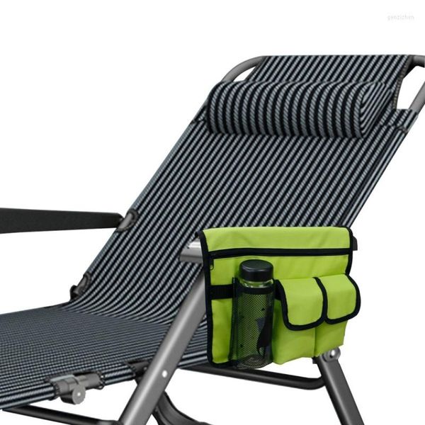 Sacs de rangement chaise de plage sac suspendu poches pratiques fourre-tout avec sangles téléphone lunettes de soleil organisateur pochette latérale pour l'extérieur