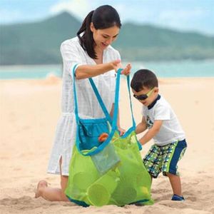 Sacs de rangement Beach Mesh Sac Enfants Sand Away Portable Pliable Enfants Jouets Vêtements Jouets Divers Organisateur Shopping