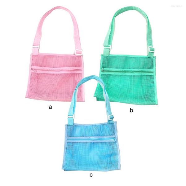 Bolsas de almacenamiento, bolsa de malla de concha marina para playa, bolso de mano para acampar al aire libre, Picnic, viajes, piscina, juguetes, organizador de toallas, bolso para niños