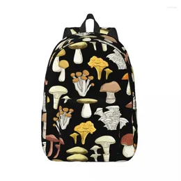 Storage Bags Beautiful Cartoon Mushrooms Backpack For Kindergarten Primary School Student Retro Mushroom Bookbag Boy Girl Kids Canvas