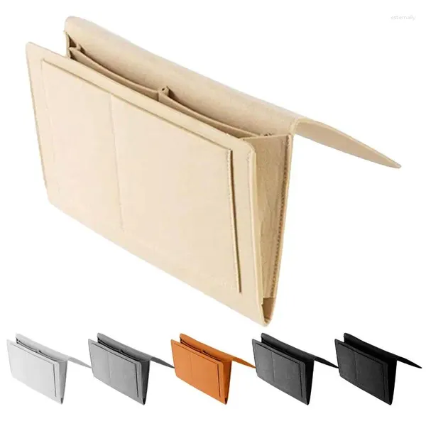 Bolsas de almacenamiento Bolsa para colgar junto a la cama Bolsa Cama Escritorio Sofá TV Control remoto Colgante Caddy Sofá Organizador Bolsillos