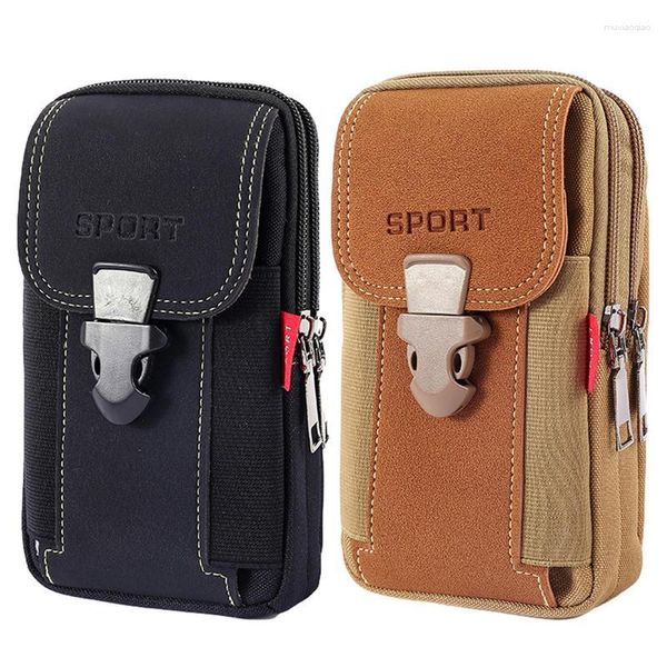 Sacs de rangement ceinture coque de téléphone Portable en plein air hommes Mobile taille sac multifonctionnel portable suspendu étanche sport