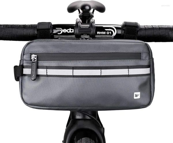Bolsas de almacenamiento en la bolsa de bicicletas Bolso impermeable para todos los tipos con correa de hombro extraíble y cubierta de lluvia reflectante