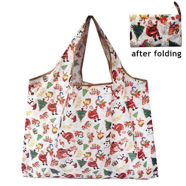 Bolsas de almacenamiento Big Pleging Shopping Bag Nylon Eco reutilizable Cartoon Un hombro para el hombro Lavado de la ropa de viaje de viaje