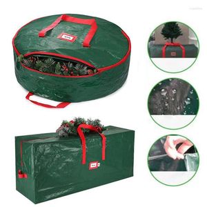 Sacs de rangement grand vert imperméable meubles coussin Pe sac arbres de noël protection jardin Packs sacs pochette étui