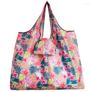 Sacs de rangement Grande Taille Épais Nylon Grand Fourre-Tout Réutilisable Polyester Portable Épaule Femmes Sacs À Main Pochette Pliante Sac À Provisions Pliable