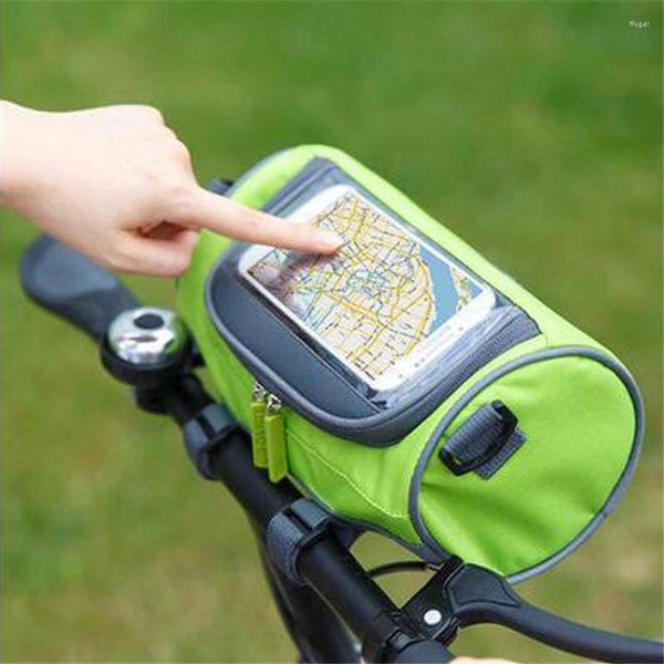 Bolsas de almacenamiento Montar en bicicleta Bolsa táctil Equipo portátil de viaje Teléfono creativo 21 12,5 cm 2 piezas por lote
