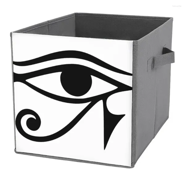 Sacs de rangement Bacs Horus Eye Symbole de protection égyptien Porte-bonheur Boîte pliante multifonctionnelle peut être pliée en plein air