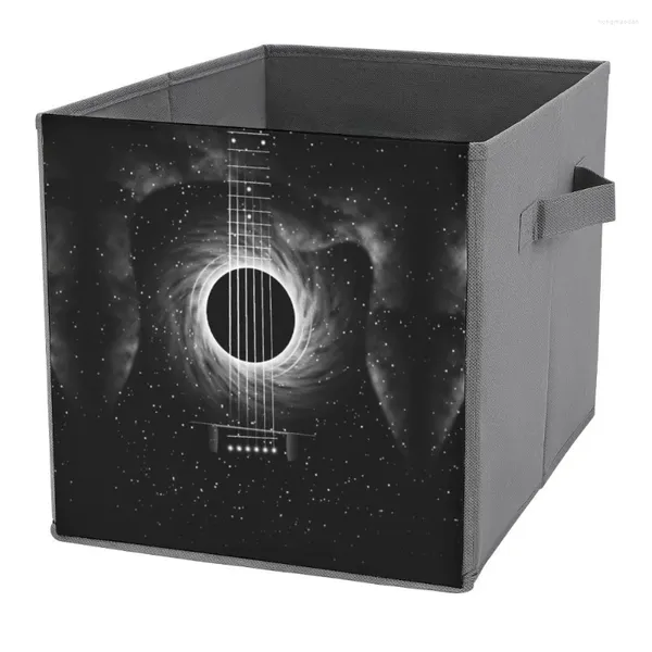 Sacs de rangement Trou noir Guitare acoustique Essentiel pour bacs Boîte pliante Organisateur Division de chaussettes Port de levage