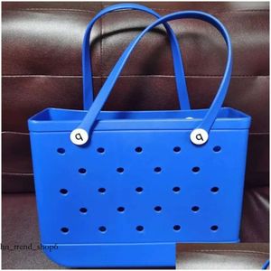 Sacs de rangement Bogg Bag Sile Beach Custom Tote Fashion Eva Plastic 2023 Femmes Summer Drop Livraison Home Garden Housekee Organisation 753