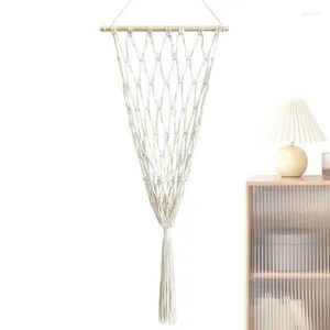 Sacs de rangement Boho Wall Hang Net Macramé pour peluche Bohème Organisateur Salon Chambre d'enfant