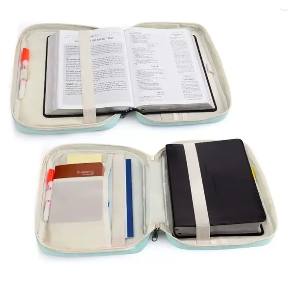 Sacs de rangement Support de livre Poche zippée Multi-poches Sac de protection Étui biblique Housses de transport d'église pour 1 pièces