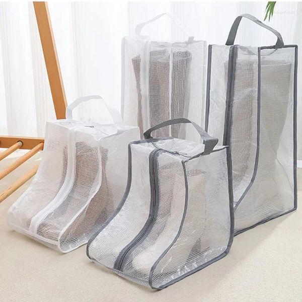 Sacs de rangement Bottes Sac Sac en trois dimensions Transparent poussière à l'épreuve d'humidité Couverture de protection Home Collect