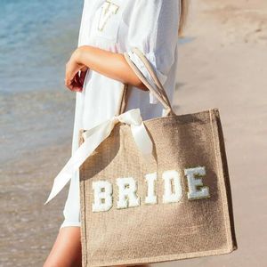 Sacs de rangement Bride Match Sac Linge de linge de lin