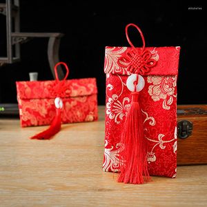 Sacs de rangement Brocade enveloppe rouge personnalité argent poche année sac de bénédiction mariage chinois anniversaire festival du printemps millions Hongbao