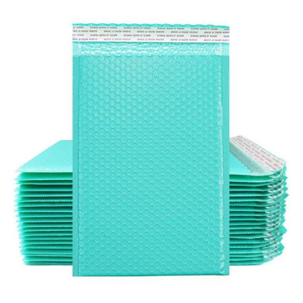 Sacs de rangement Bubble Mailers Rose Poly Mailer Auto-Scellant Enveloppes rembourrées Cadeau Enveloppe d'emballage bleu pour livre Jigwb