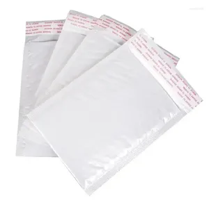 Opbergzakken Bulk 50 Schokbestendige witte schuimenvelopzak Zelfsluitende gewatteerde postbel Kantoorverpakking Pakket