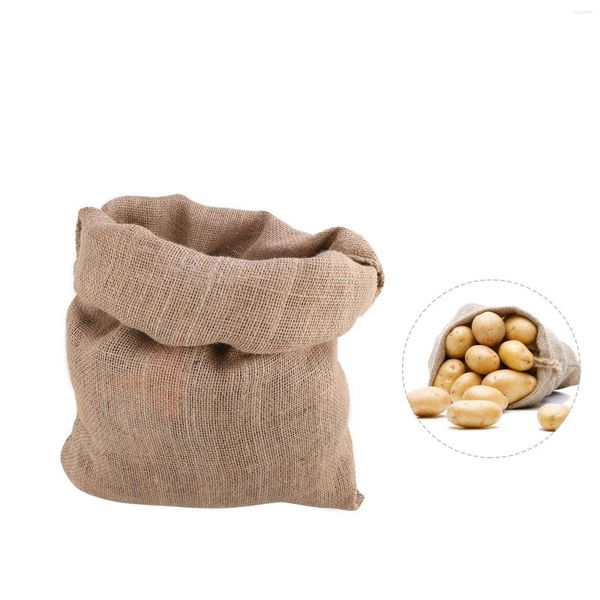 Sacs de rangement en toile de jute, sac de pommes de terre, jeux de plein air, course pour enfants et adultes, barbecue sur pelouse, fête de pique-nique, fournitures durables