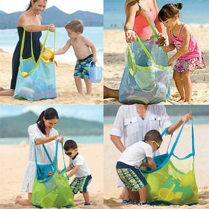 Bolsas de almacenamiento de DHL Baby Beach Shell Bag Children Treasures Collection Mesh Seashell