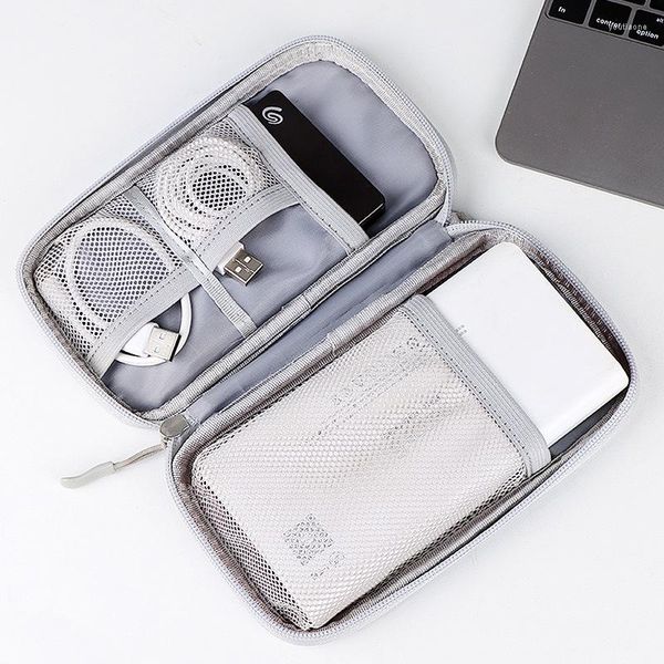 Bolsas de almacenamiento, bolsa organizadora de cables para hombres, cargador de cables para auriculares, bolsa para banco de energía, estuche de viaje Digital de datos USB portátil