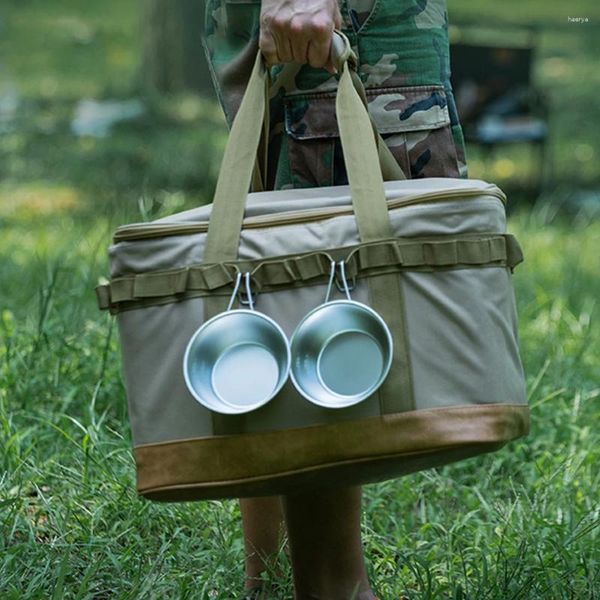 Sacs de rangement Sac de camping Sac utilitaire tactique fourre-tout grande capacité cuisinière 3 couches multifonction pour barbecue en plein air