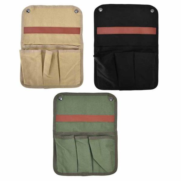 Bolsas de almacenamiento Silla de camping Reposabrazos Bolsa Material de lona Colgando Múltiples bolsillos para almacenamiento en la playa al aire libre