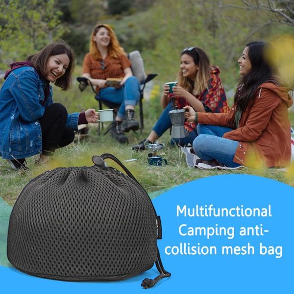 Sacs de rangement Camping Cuiseur POVE CAVEMENTS SAL DE PROTECTION PORTABLE COUVERTURE PORTEUR BOLL Organisateur de randonnée de randonnée