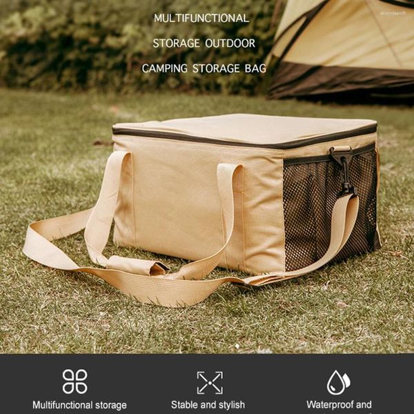 Sacs de rangement Camping Supply Sac à main Polon à gaz polyvalent Potage de cartouche Pot de porte-usins ​​Résistants de grande capacité pour le barbecue en plein air