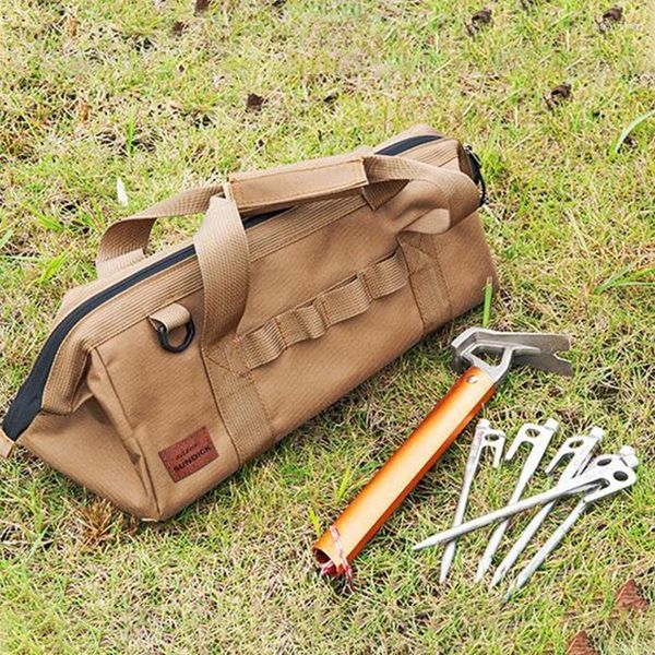 Bolsas de almacenamiento Accesorios de carpas de campamento Bag Kit portátil Organizador de herramientas de escombros Martillas para el agua impermeable al aire libre