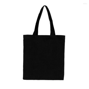 Bolsas de almacenamiento Tela de lona Bolso de compras Eco Reutilizable Supermercado Tote Bolsa de transporte portátil Gran capacidad Supermercado Hombro