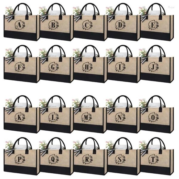 Bolsas de almacenamiento Bolsa de lona Bolsa de asas Novela Presente Bolso Adecuado para boda Cumpleaños Playa Vacaciones Mujeres Mamá Maestros T84E