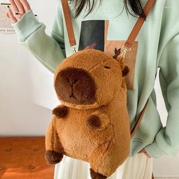 Sacs de rangement Capibala Plush Doll Sac 2024 APIBALA ZIPPER MINI BIVER ÉCOLE BIVERS GILLES CADEAUX D'ANNIVERSON