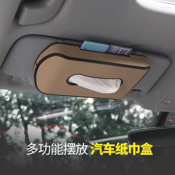 Bolsas de almacenamiento Suministros para el interior del automóvil Asiento trasero Tipo colgante Caja de pañuelos de bombeo