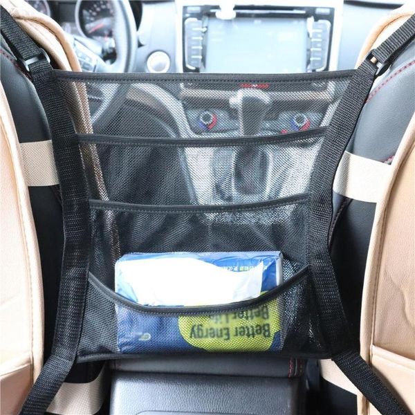 Bolsas de almacenamiento, bolsillo de malla para coche entre asientos, bolsa organizadora trasera, monedero, soporte para consola, asiento delantero, asiento trasero, gran capacidad, plegable