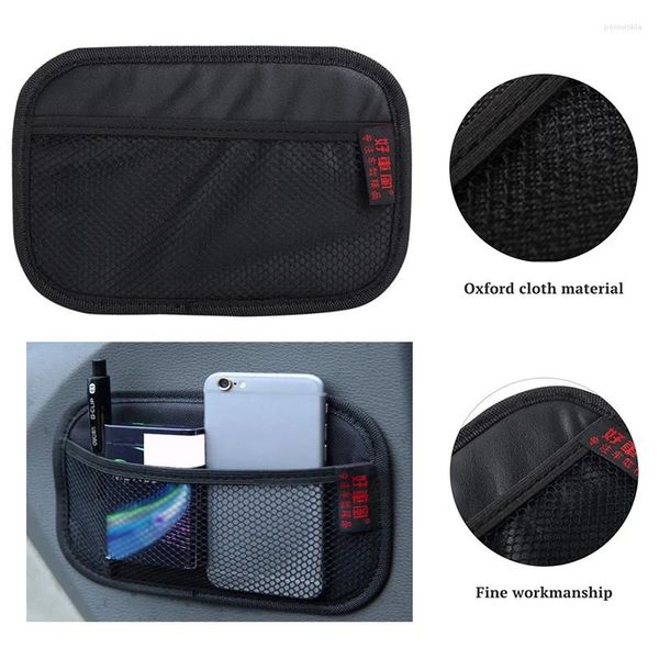 Sacs de rangement, filet de voiture en tissu Oxford, pochette automobile, organisateur de dossier de siège multi-usage, sac suspendu, support de téléphone