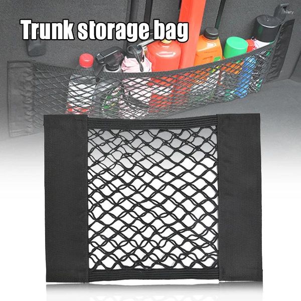 Bolsas de almacenamiento Networks de automóviles Bag Net Trunk Elástica de malla elástica para todos los troncos y asiento trasero perfecto