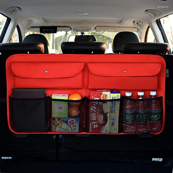 Sacs de rangement Sac arrière pour siège arrière de voiture Filets suspendus multiples Organisateur de coffre de poche Rangement automatique Rangement Intérieur Accessoires Fournitures