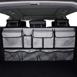 Sacs de rangement Car Caron arrière arrière Organisateur Auto Trunk Net Mesh Cargo For SUV Universal Soutrwed Adowing Riding Interior Accessorisess