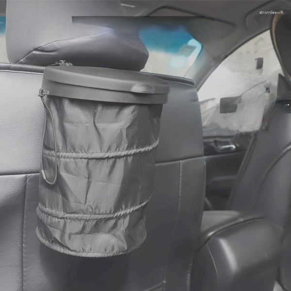 Bolsas de almacenamiento Cubo de basura para coche Plegable Colgante Asiento trasero Productos Organizador Interior Decoraciones Caja