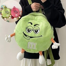 Sacs de rangement Dessin animé MMS Sac à dos Mignon M Bean Peluche Sac à main doux Sac d'école chaud pour filles garçons rue cadeaux d'anniversaire de Noël