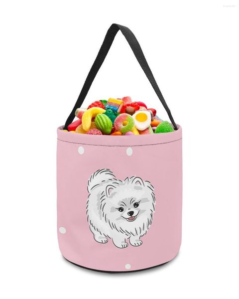 Sacs de rangement dessin animé Pet chien vague Point panier seau à bonbons Portable maison sac panier pour enfants jouets fête décoration fournitures